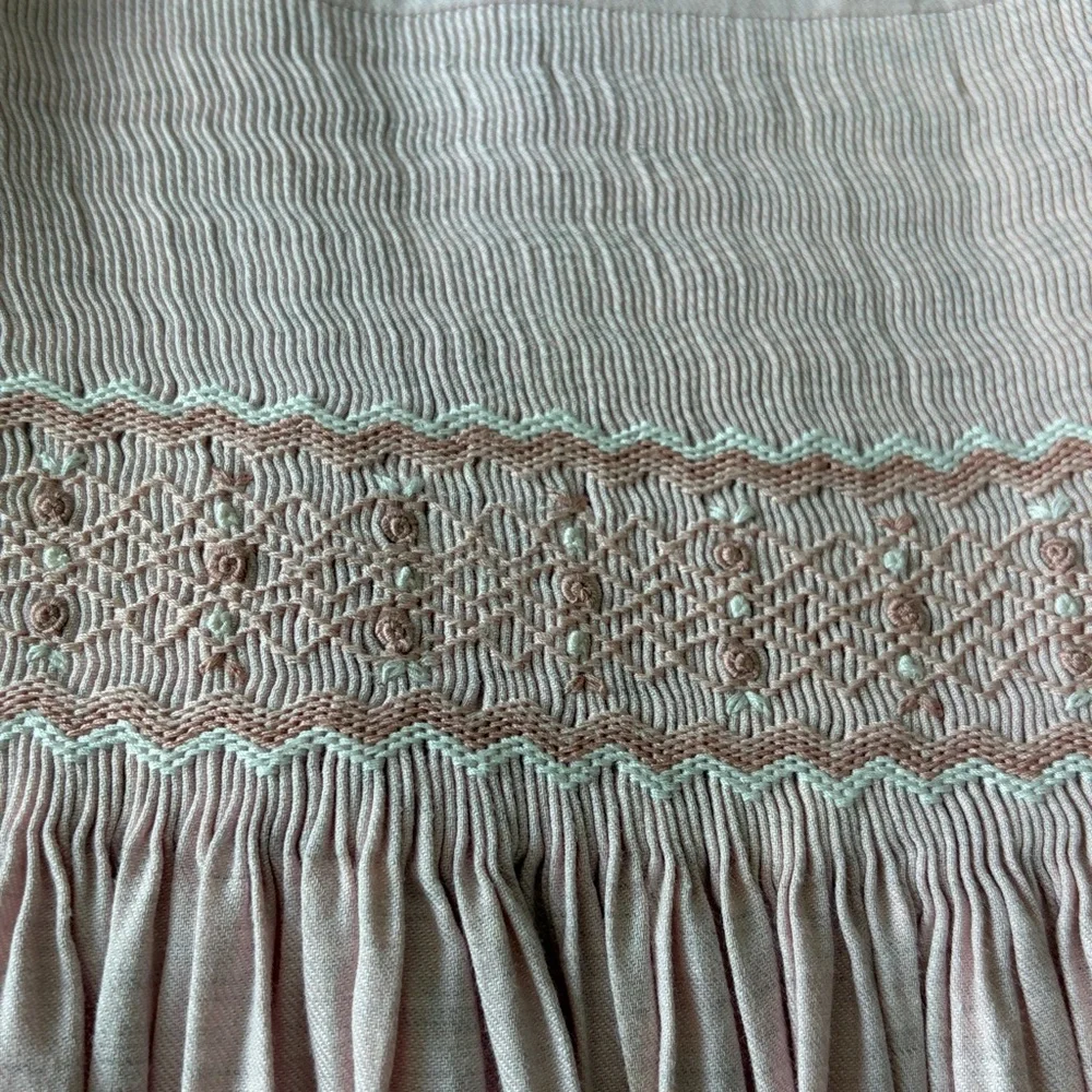 Charlotte sy Dimby Light Pink Smocked Dress Sz 8 - Picture 6 of 13